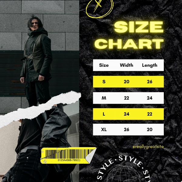 Sizing Charts for clothing and Shoes
