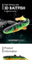 Spinpoler Shad Jointed Soft Swimbait – 25g/58g Sinking Lure for Perch & Pike Fishing