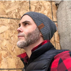 Unisex Fur-Lined Knitted Beanie Hat