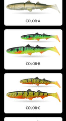 Spinpoler Shad Jointed Soft Swimbait – 25g/58g Sinking Lure for Perch & Pike Fishing