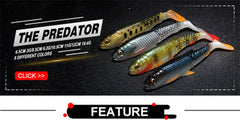 Spinpoler Shad Jointed Soft Swimbait – 25g/58g Sinking Lure for Perch & Pike Fishing
