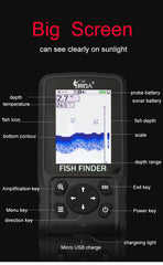 200m Dual-Language Wireless Dot Matrix Fish Finder