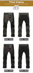 LNGXO Winter Fleece Hiking Pants – Waterproof Windproof Outdoor Soft Shell