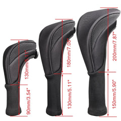 3-Piece Golf Club Head Covers – Wood Driver & Fairway