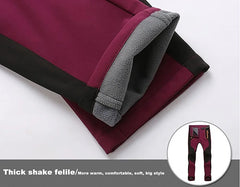 LNGXO Winter Fleece Hiking Pants – Waterproof Windproof Outdoor Soft Shell