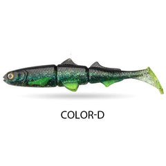 Spinpoler Shad Jointed Soft Swimbait – 25g/58g Sinking Lure for Perch & Pike Fishing