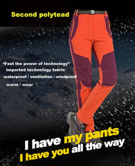 LNGXO Winter Fleece Hiking Pants – Waterproof Windproof Outdoor Soft Shell