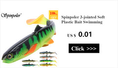 Spinpoler Shad Jointed Soft Swimbait – 25g/58g Sinking Lure for Perch & Pike Fishing