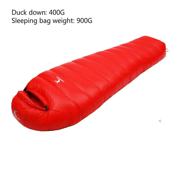 CADENO Ultralight Down Mummy Sleeping Bag – 400g/1200g Duck Down, Winter & Autumn Camping