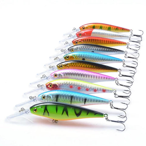 10-Pcs Minnow Hard Fishing Lures