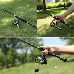 Sougayilang Ultralight Telescopic Spinning Fishing Rod – Carbon Fiber 1.8–2.4m Portable Fishing Tackle