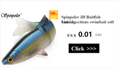 Spinpoler Shad Jointed Soft Swimbait – 25g/58g Sinking Lure for Perch & Pike Fishing