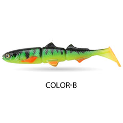 Spinpoler Shad Jointed Soft Swimbait – 25g/58g Sinking Lure for Perch & Pike Fishing