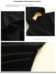 2025 Women’s Hooded Knit Sweater – Loose Casual Autumn/Winter Pullover