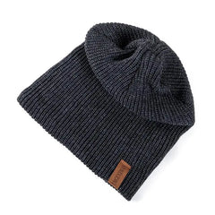 Unisex Fur-Lined Knitted Beanie Hat