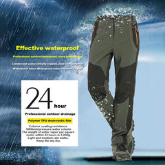 LNGXO Winter Fleece Hiking Pants – Waterproof Windproof Outdoor Soft Shell