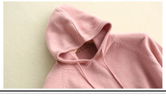 2025 Women’s Hooded Knit Sweater – Loose Casual Autumn/Winter Pullover