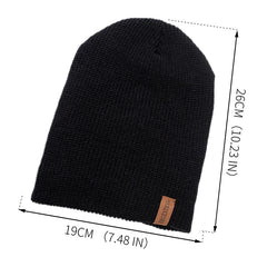 Unisex Fur-Lined Knitted Beanie Hat