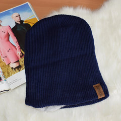 Unisex Fur-Lined Knitted Beanie Hat