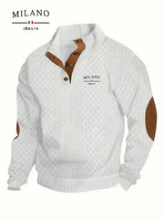 Henry Men’s Hoodie – Italian Milan Pattern Pullover