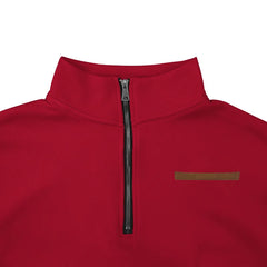 Men’s Heavy Fleece Half-Zip Stand Collar Sweater