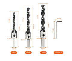 SIQICNC HSS Countersink Drill Bit Set 3–10mm – Chamfer & Pilot Hole Cutter
