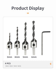 SIQICNC HSS Countersink Drill Bit Set 3–10mm – Chamfer & Pilot Hole Cutter