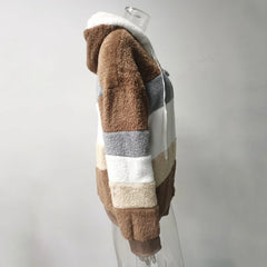 Women’s Oversized Plush Hooded Jacket