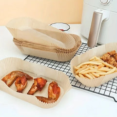 Extra Large Rectangular Air Fryer Liners – Non-Stick, Easy Clean, Oven Safe Paper Baskets