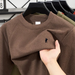 Luxury Embroidered Men’s Round-Neck Pullover