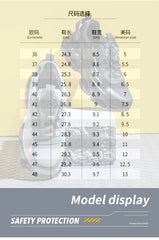 Rotating Button Men’s Safety Shoes – Anti-Smash, Anti-Puncture Work Sneakers