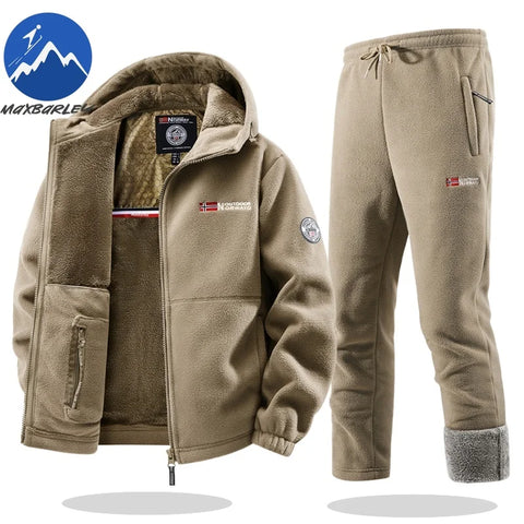 Men’s Maxbarley Retro Fleece Winter Tracksuit Set