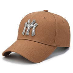 Women’s Rhinestone Baseball Cap – Fashion Casual Sunshade Hat