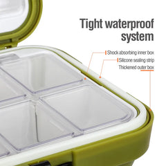 Waterproof Double-Sided Fishing Tackle Box – Multifunctional Hook & Bait Storage Organizer