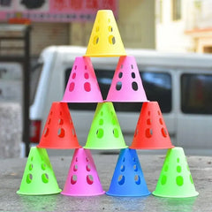 20/40/60PCS Colorful Windproof Training Marker Cones – Soccer, Skating & Multi-Sport Equipment