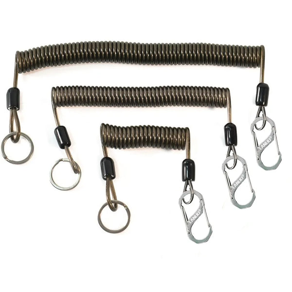 Elastic Coil Fishing Safety Lanyard – Lockable Heavy-Duty Stretch Rope