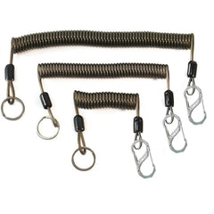 Elastic Coil Fishing Safety Lanyard – Lockable Heavy-Duty Stretch Rope
