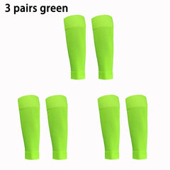 3 Pairs Football Socks with Shin Pad Covers – Men & Women Grip Cutsocks
