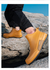 Unisex Short Tube Waterproof Rain Boots – Non-Slip Slip-On Outdoor Rubber Shoes