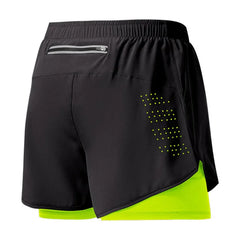 Men's Quick-Dry Double Layer Running Shorts