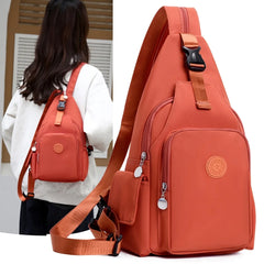 Women’s Korean-Style Nylon Chest Backpack