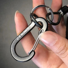 Elastic Coil Key Lanyard – Lockable Spring Tether Key Chain