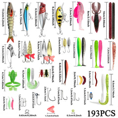 Multi-Lure Fishing Kit with Tackle Box – 83 to 409pcs