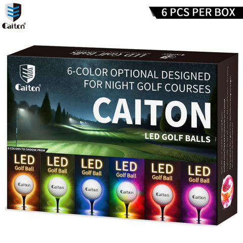 Caiton Night Glow Golf Balls – 6-Pack High-Visibility