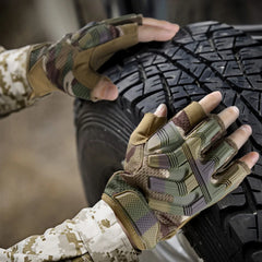 Tactical Half Finger Gloves – Non-Slip Shockproof Outdoor Sports Gear for Men
