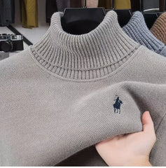 Men’s Luxury Velvet High Neck Sweater