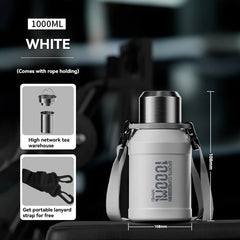 2L Thermos Bottle Insulated Water Bottle Vacuum Flasks Stainless Steel Thermal Bottle Cold coffee hot Tea Cup drinkware Gym mug