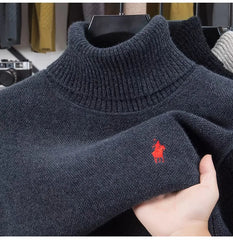 Men’s Luxury Velvet High Neck Sweater