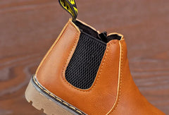 Kids Warm Plush Chelsea Boots – Autumn/Winter Fashion Ankle Boots with Zipper