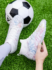 Men’s High-Top Soccer Shoes – Turf Training Anti-Slip Cleats